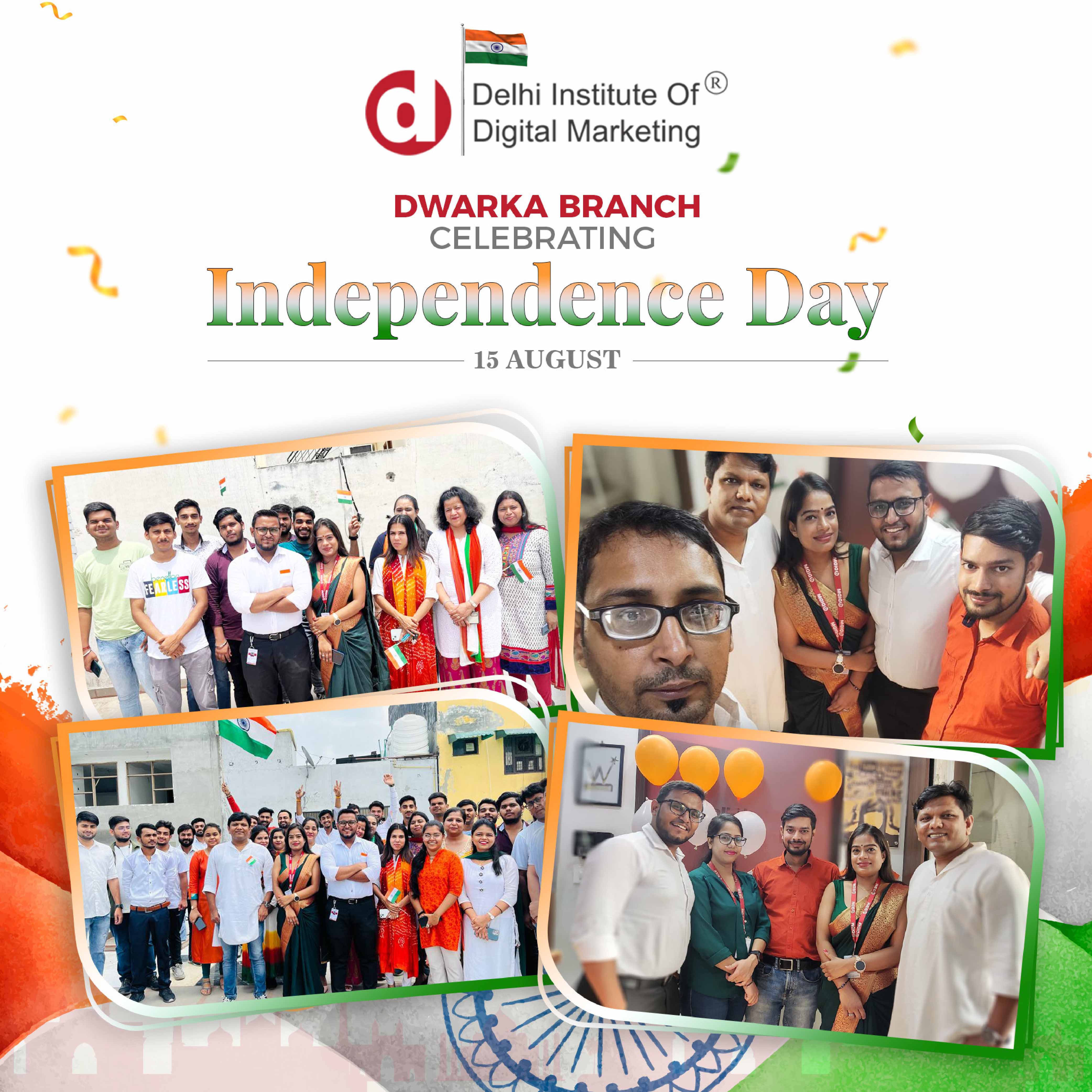 DIDM Dwarka Branch is celebrating its 77th Independence Day