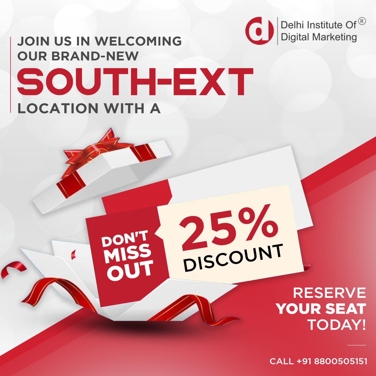 DIDM New Branch in South Extension Avail the Inaugural 25 Percent Discount