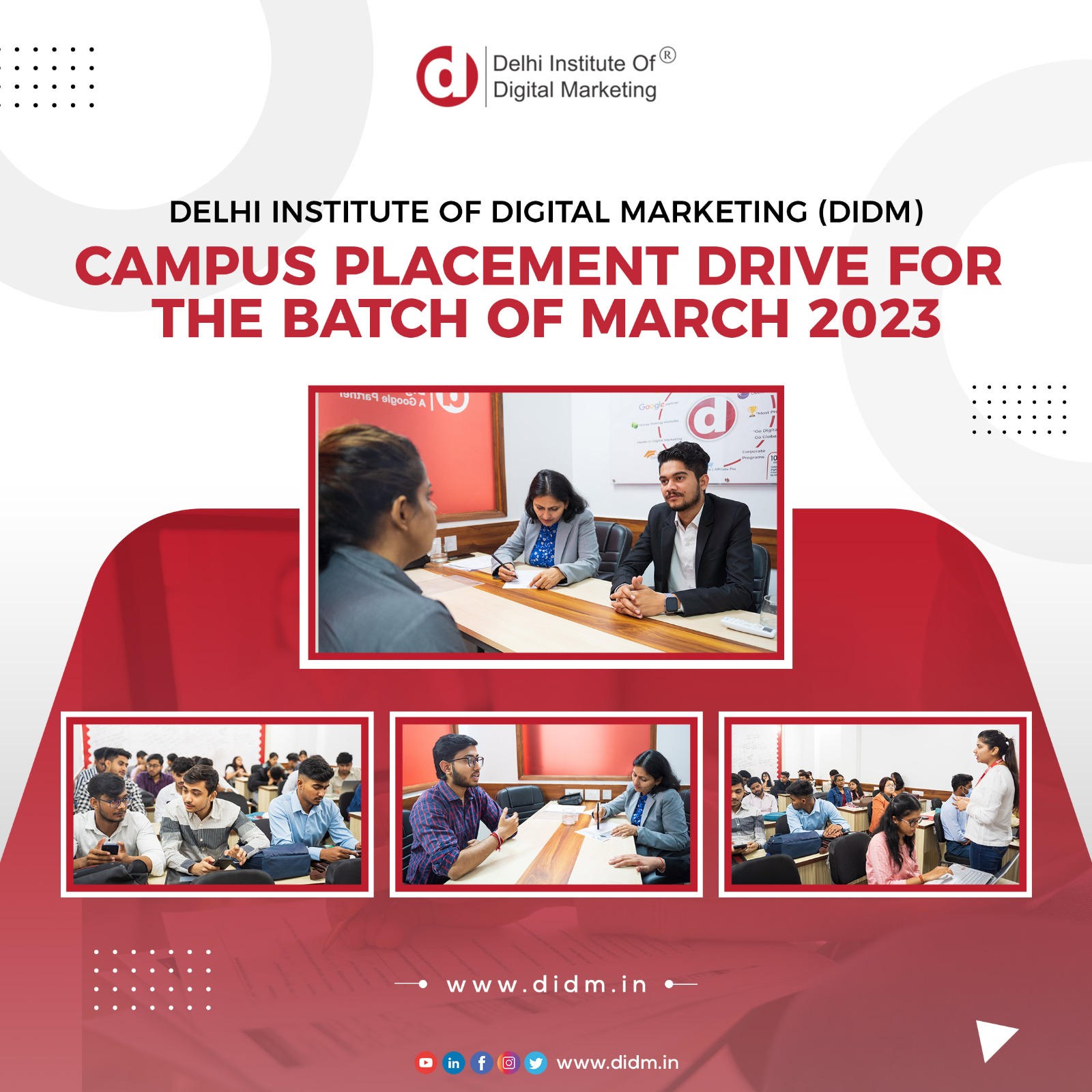 DIDM conducts an offline campus placement drive to assist trainees with job placement