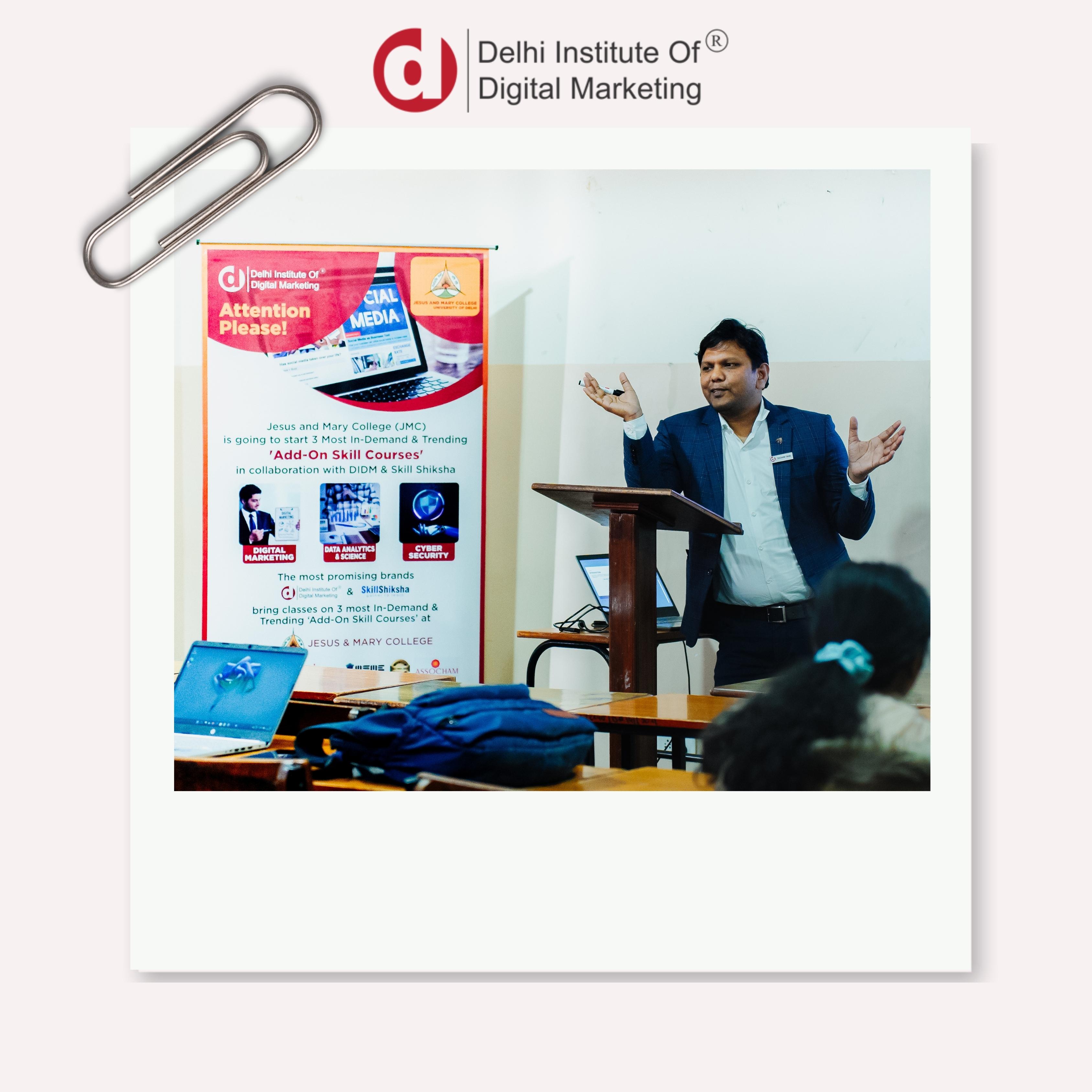 Delhi Institute of Digital Marketing Classes on Add On Skill Courses at JMC College University Delhi DU