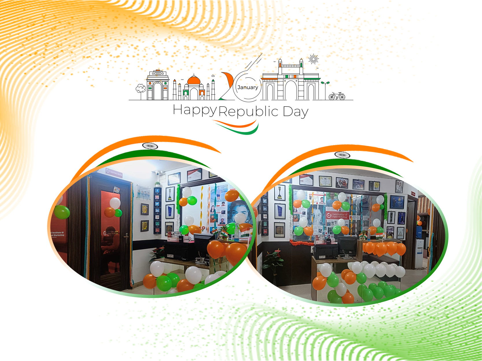 Delhi Institute of Digital Marketing Gurgaon Branch celebrated India's 74th Republic Day