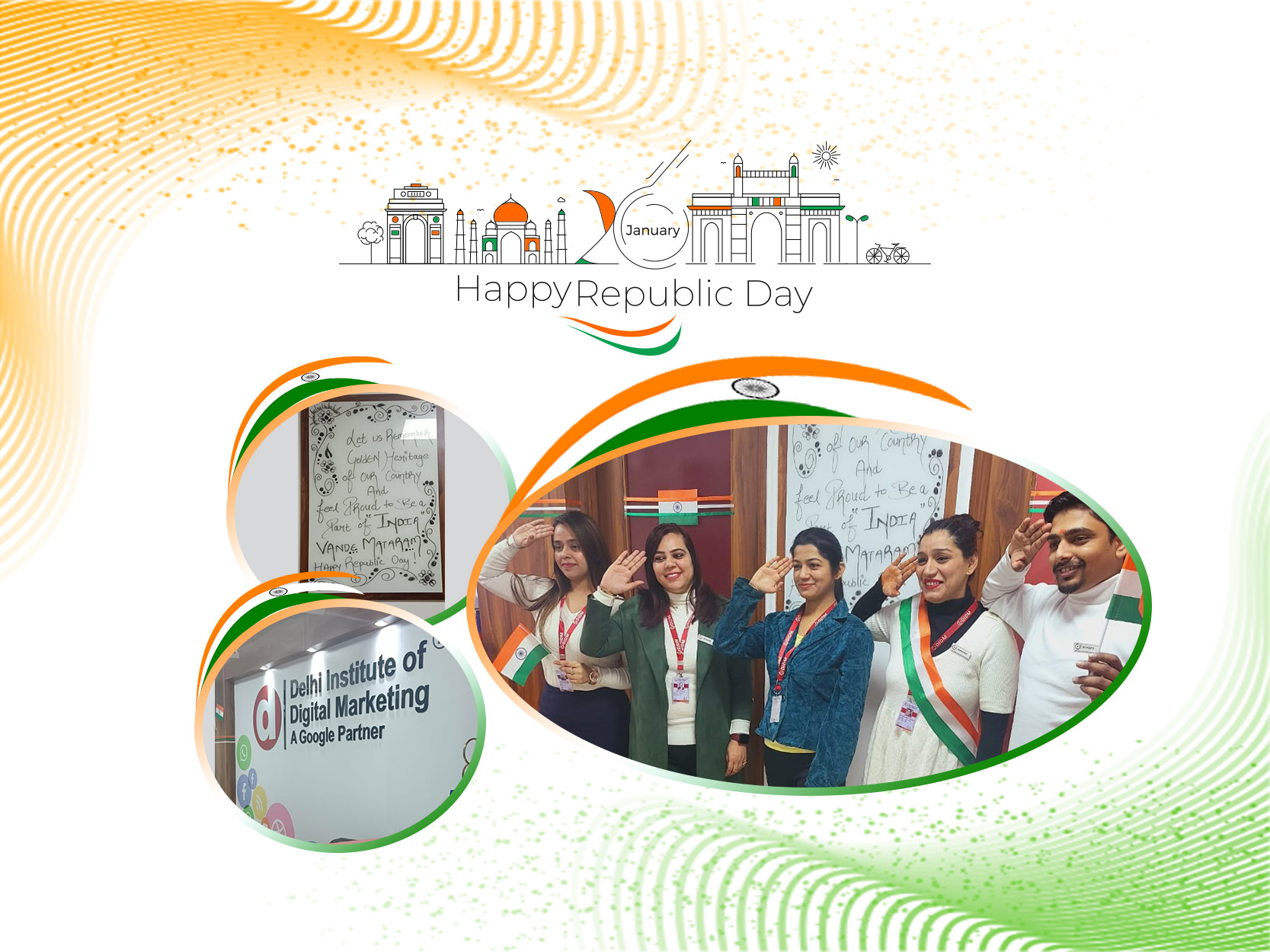 Delhi Institute of Digital Marketing Rajouri Garden Branch celebrated India's 74th Republic Day