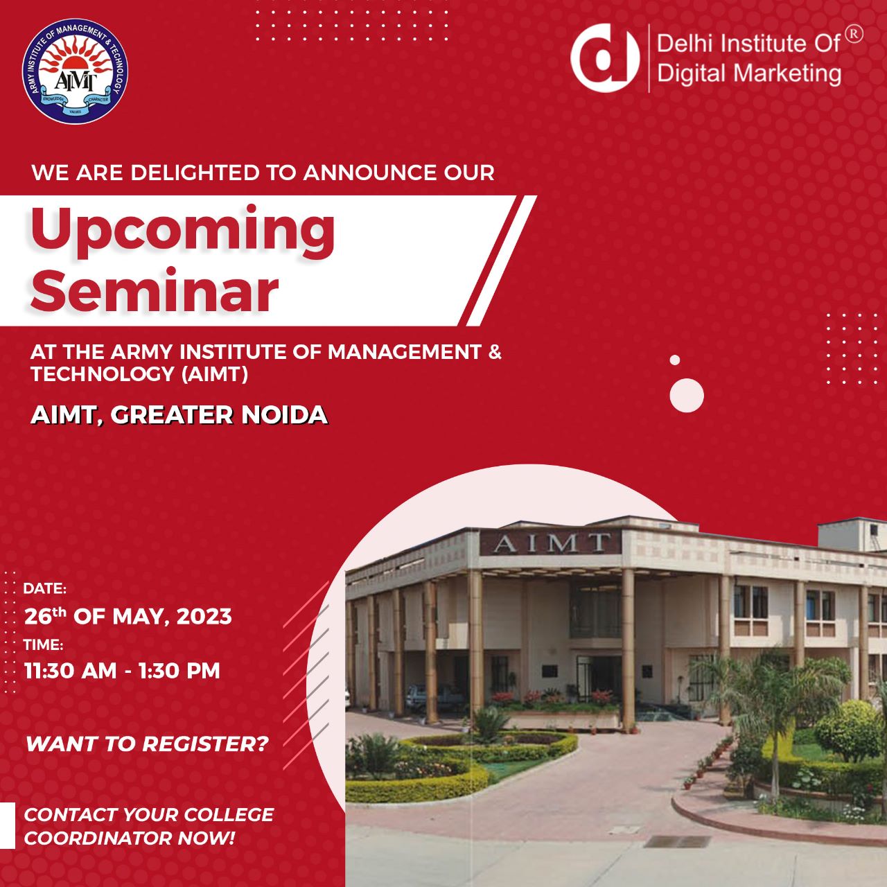 Digital Marketing Seminar, MBA institute in Greater Noida!