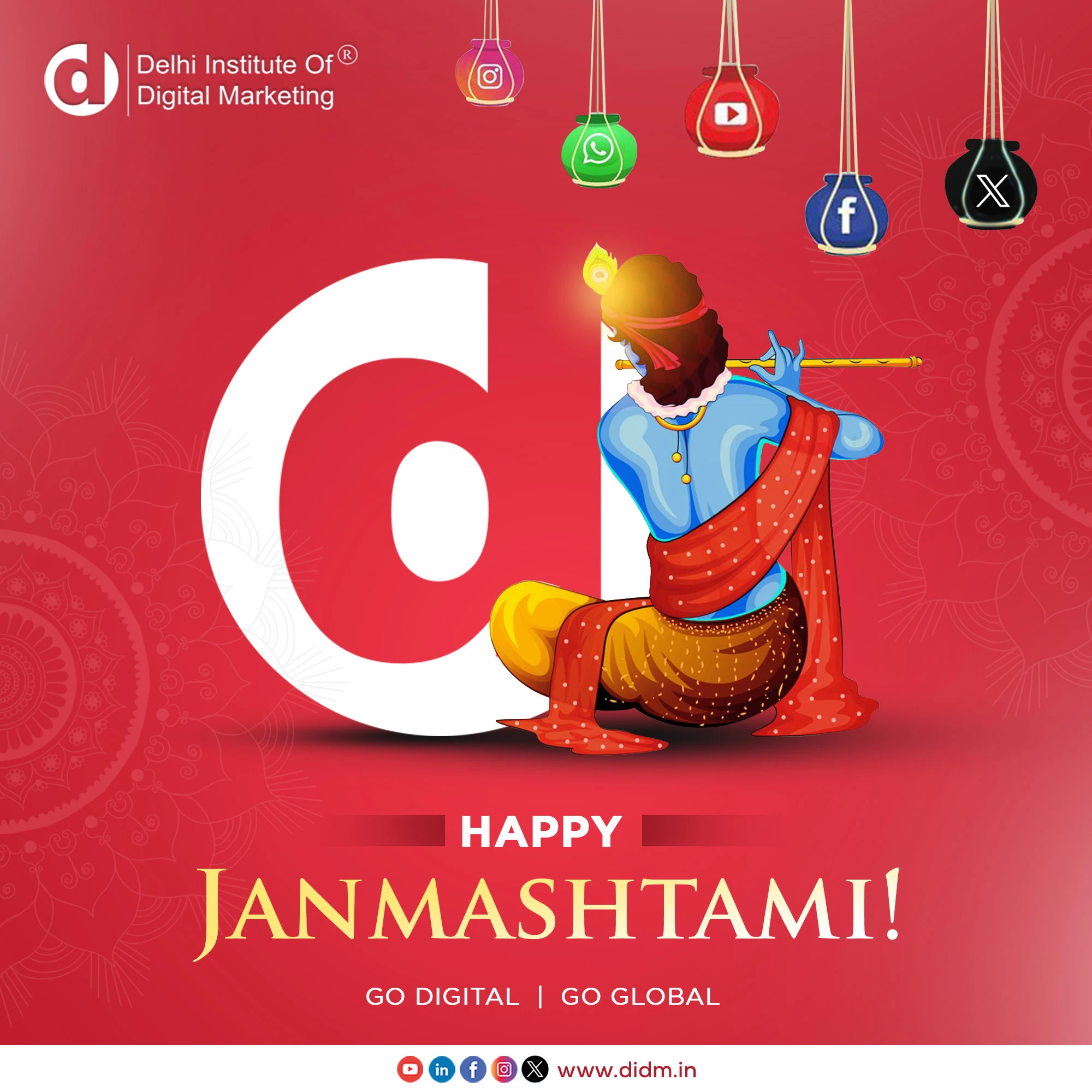 Delhi Institute Of Digital Marketing Wishes a Happy Jansmashtami