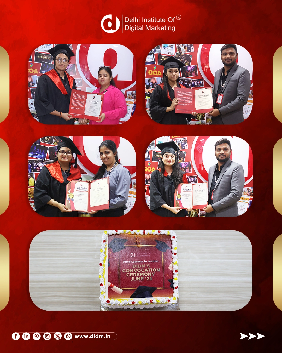 Digital marketing Convocation ceremony June 2025 by DIDM