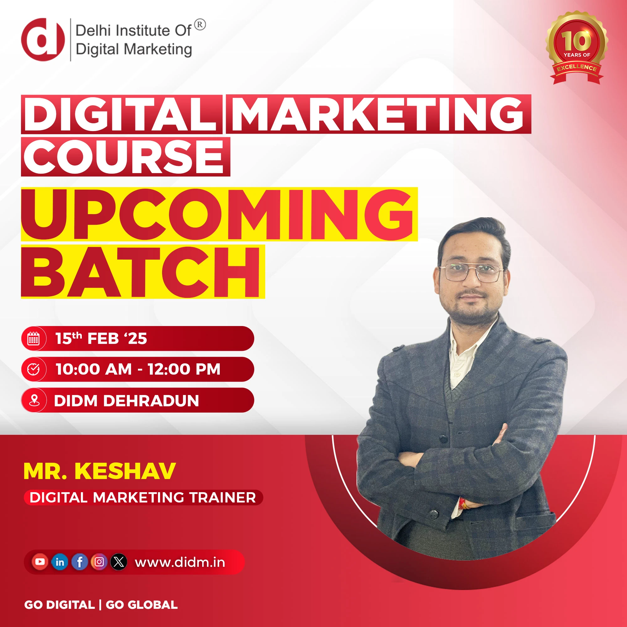 Digital marketing upcoming batch in DIDM Dehradun