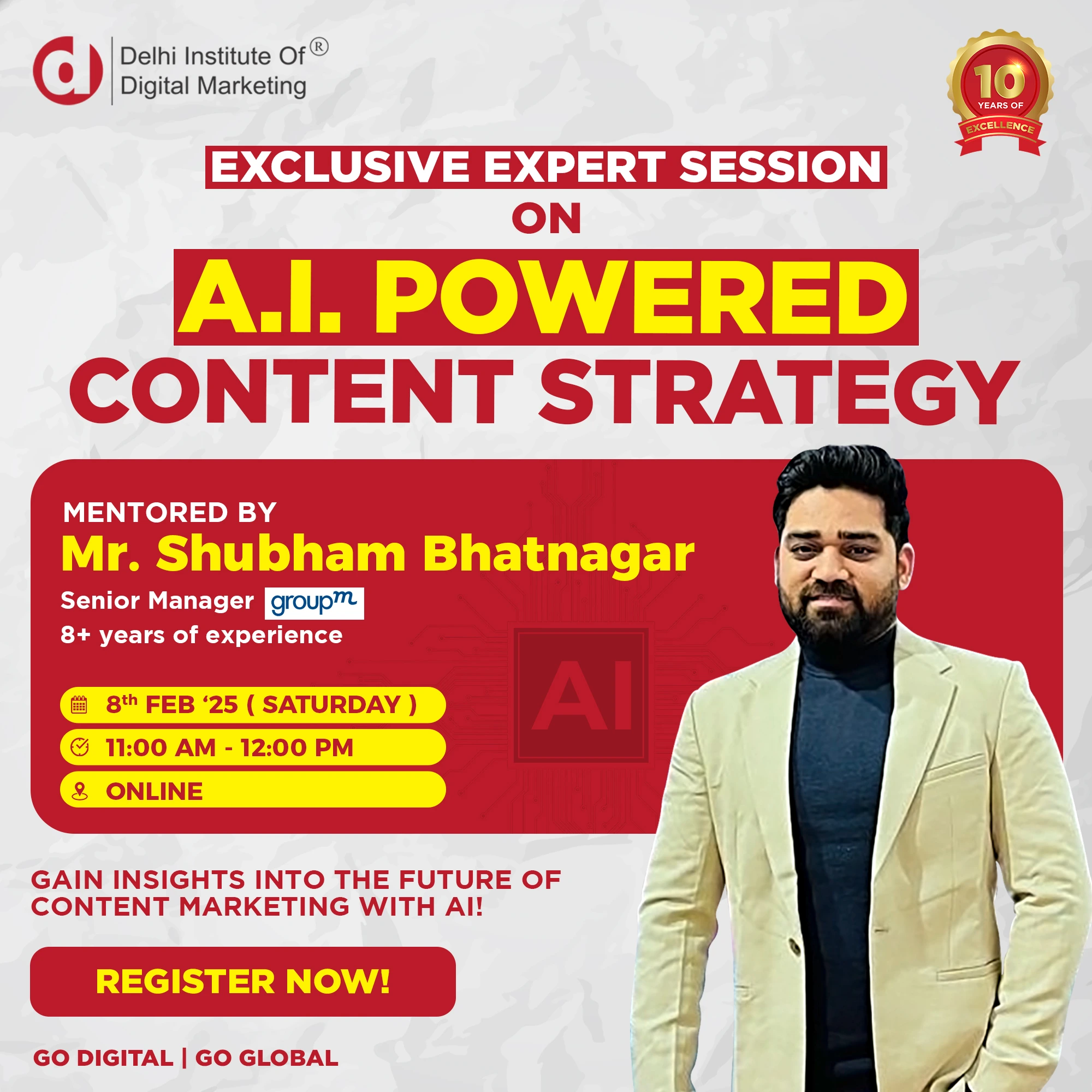 Expert session on AI powered Content Strategy by DIDM