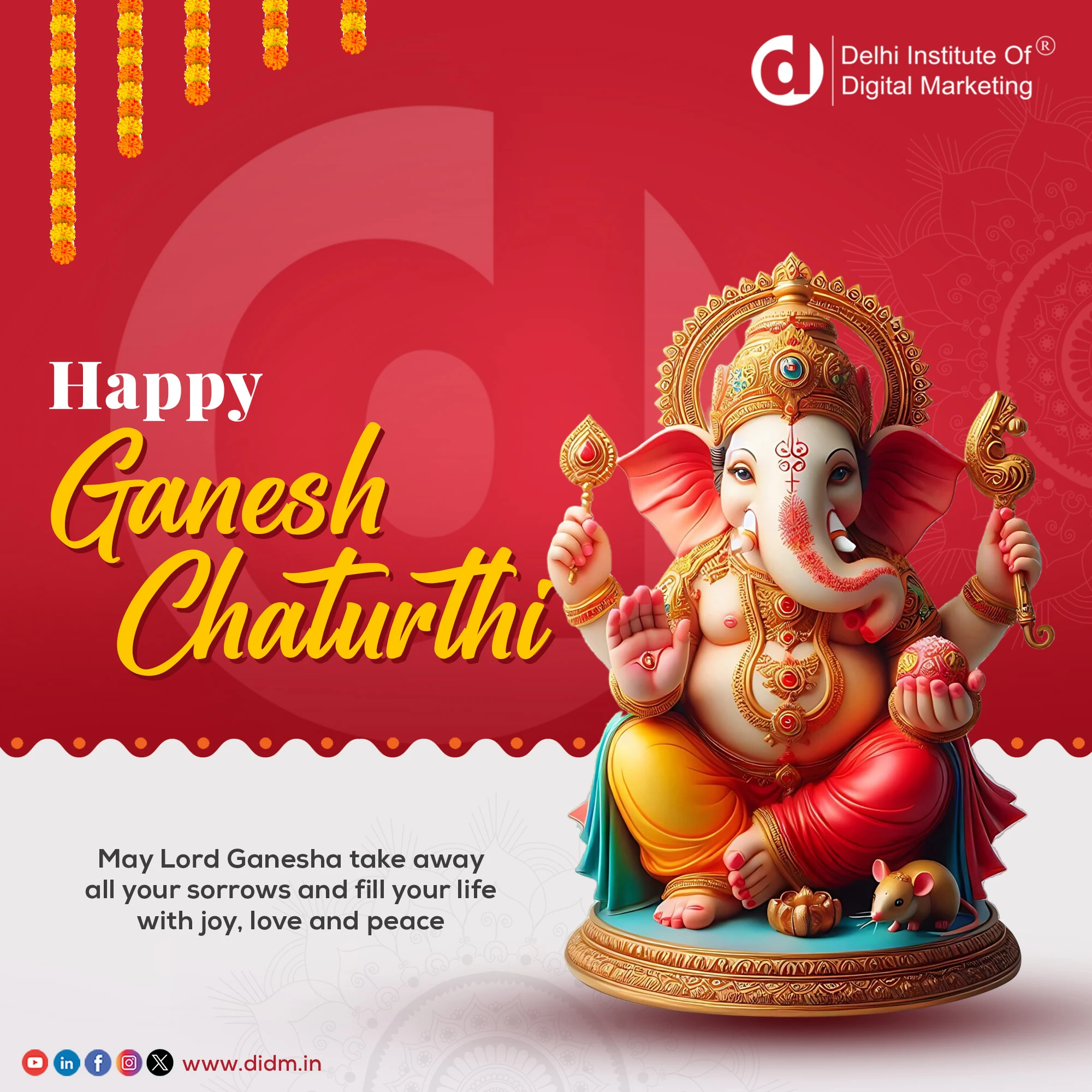 Ganesh Chaturthi Wishes from Delhi Institute of Digital marketing