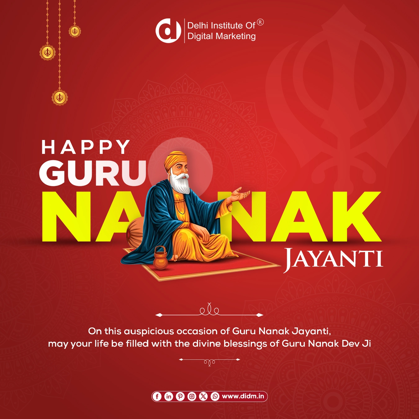 Guru nanak jayanti wishes from DIDM 2025